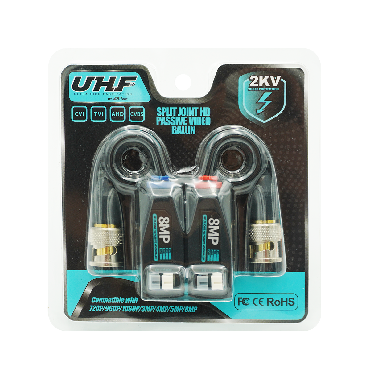Video balun 8 MP / 4K